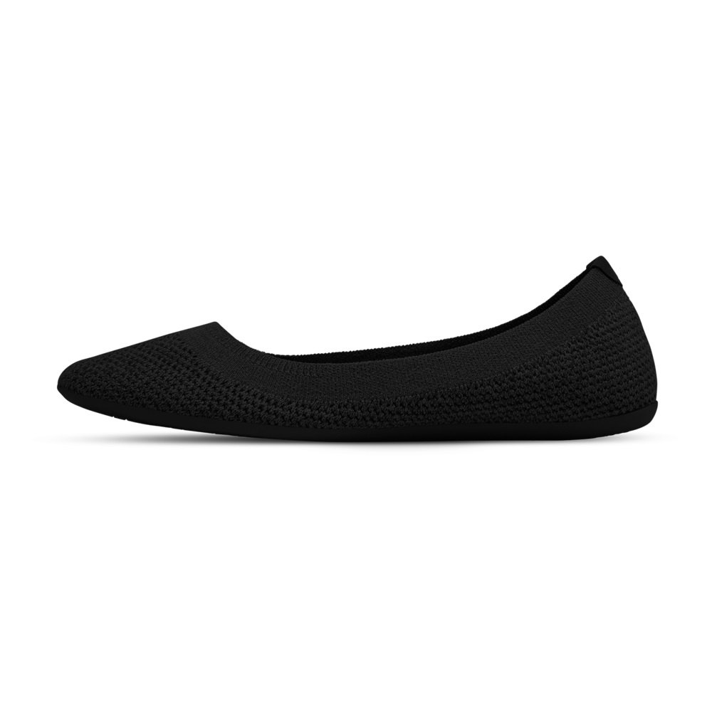 Allbirds Women\'s Flats Black - Tree Breezers - 01745RXYU